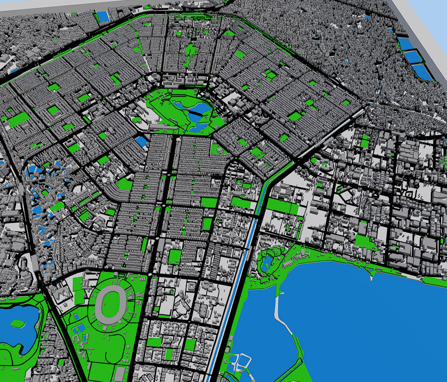 Saltlake City 3D Map in Frame