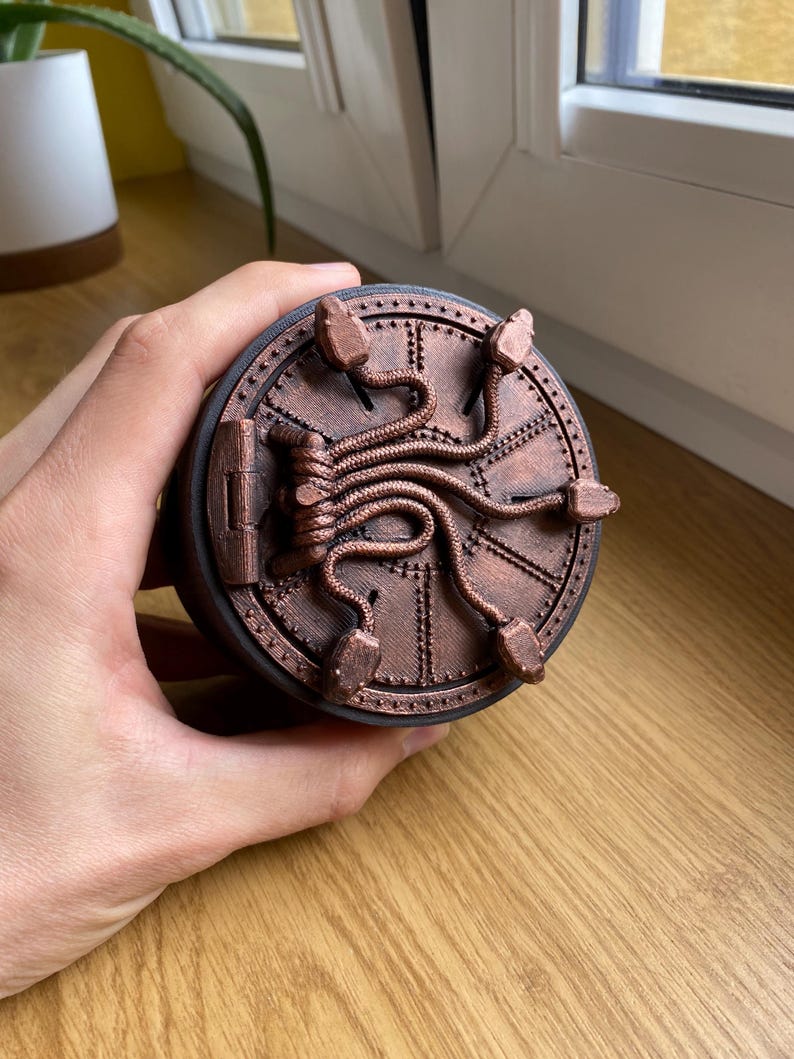 Magic Ring Box, Wedding Ring Box, Special Ring Box, Unique Engagement Ring Box Magic Theme Ring Box Chamber of Secrets - Сopper Color