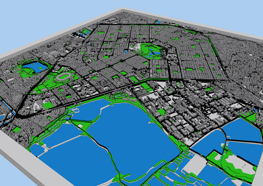 Saltlake City 3D Map in Frame
