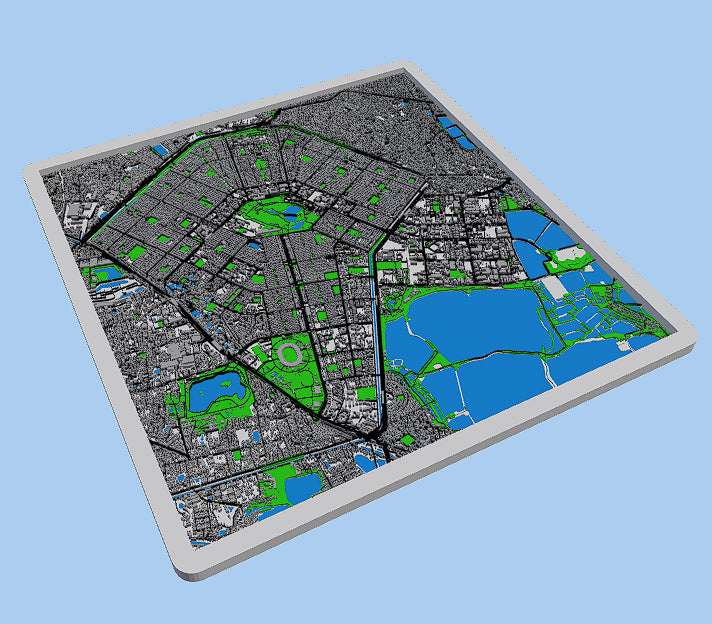 Saltlake City 3D Map in Frame