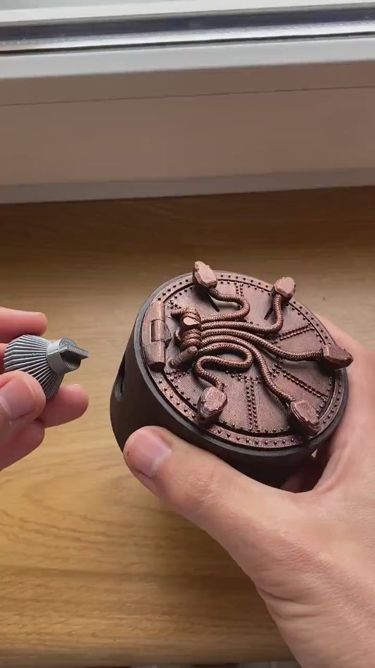 Magic Ring Box, Wedding Ring Box, Special Ring Box, Unique Engagement Ring Box Magic Theme Ring Box Chamber of Secrets - Сopper Color
